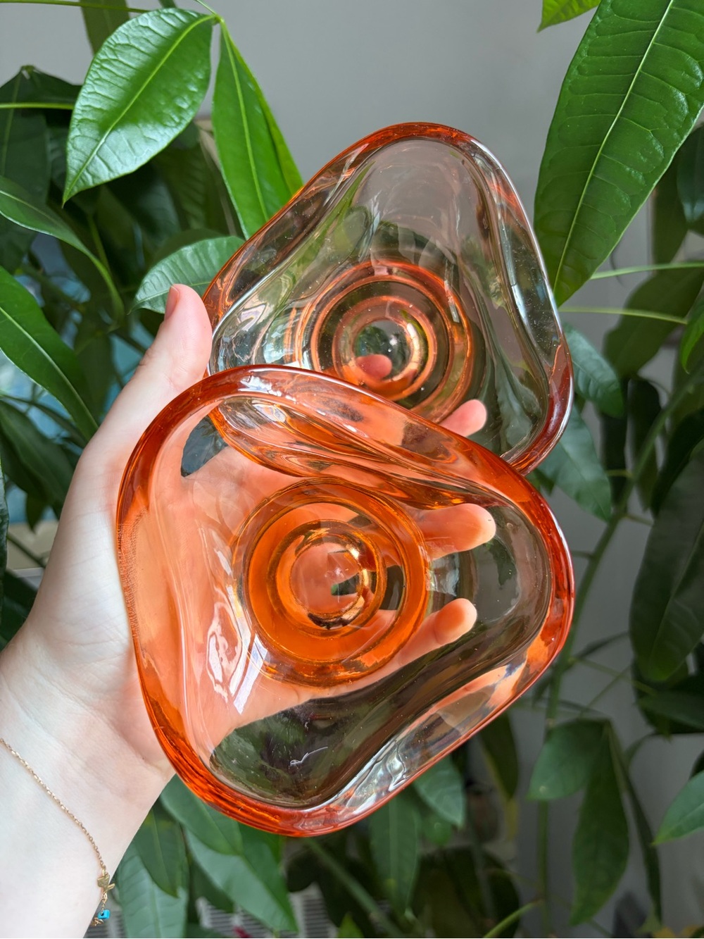 Pair of Mid Century Modern Glass Bowls